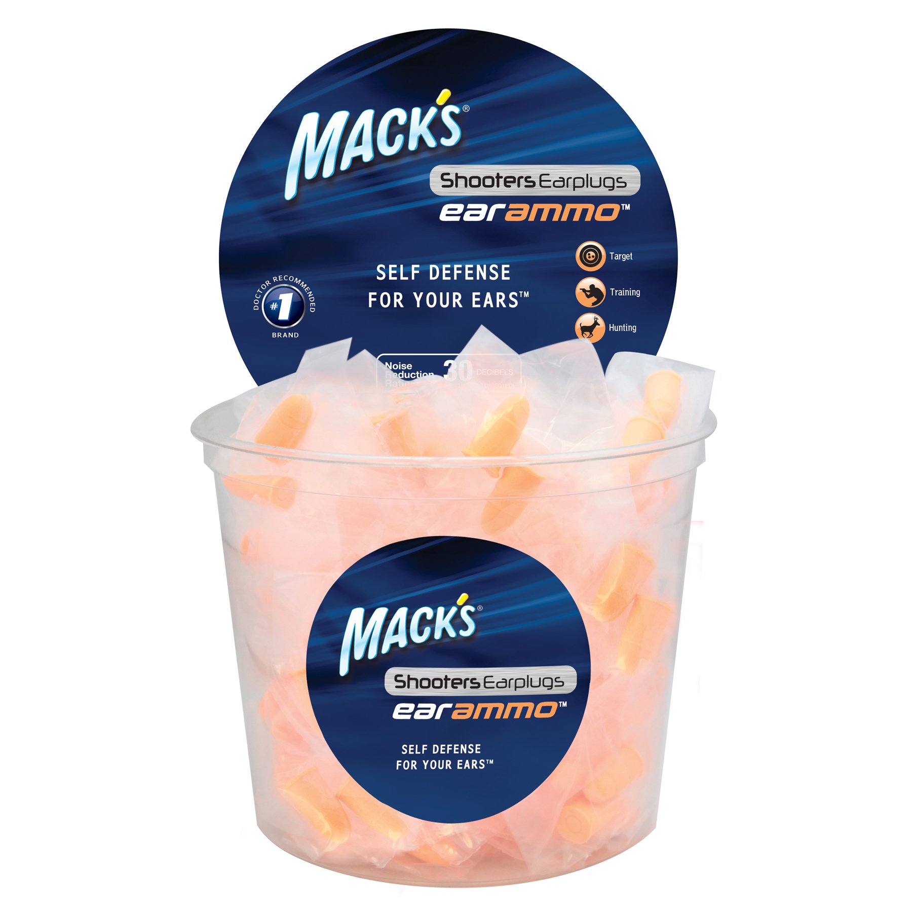 Mack's Ammo Ear Plugs (100 Pair) - Orange