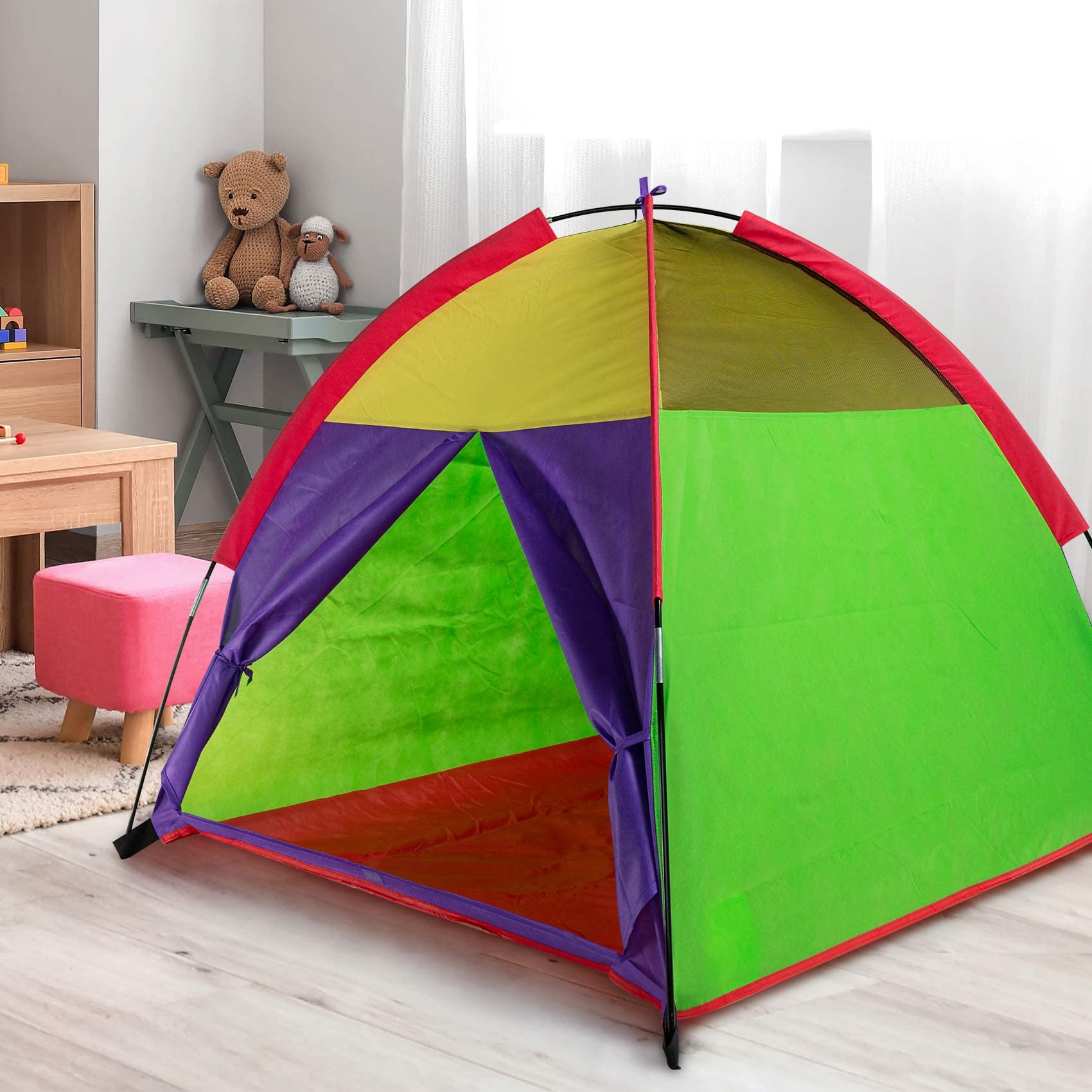 Alvantor Kids Tents Children Play Tent Toddler Pop Up Tent For Kids Boys Girls Toys Indoor Outdoor Playhouse Camping Playground Rainbow 58”x58