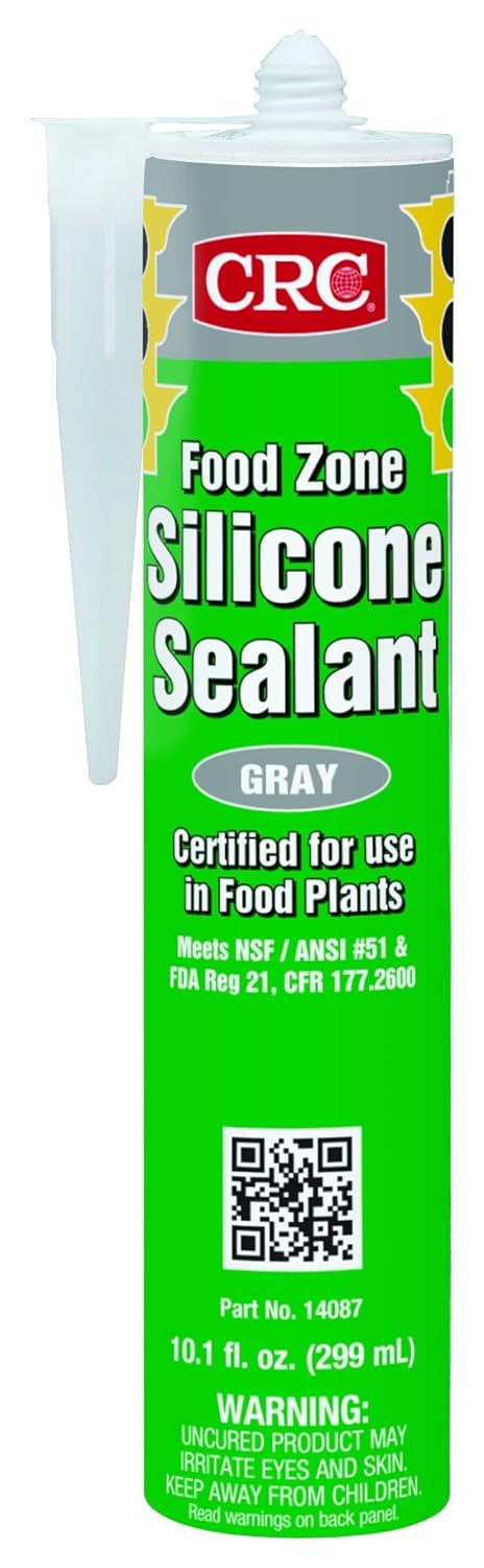 CRC Food Zone Silicone Sealant - Gray, 10.1 Fl Oz, 14087