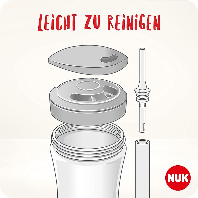 Action Cup Trinkbecher Kinder | 12+ Monate | 230 ml | Drehdeckel mit weichem Strohhalm | auslaufsicher | grüner Leopard