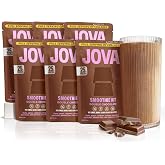 JOVA Double Chocolate High Protein &amp; Fiber Shake: Made With Real Food | 25g Protein, 11g Fiber, No Added Sugar, Ready in 1 Minute, Gluten-Free, Non-GMO, USA Made, Dietitian-Formulated, 6-Pack
