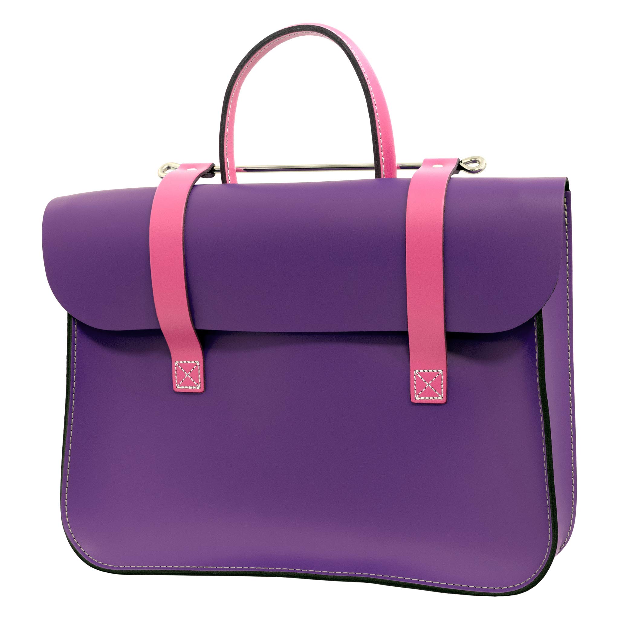 Oxford Traditional Leather MC1-PUPK Sheet Music Carry Case, Purple/Pink — image 1