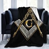 HSHIDHZ Master Mason Masonic Flannel Blanket Soft Fluffy Throw Blanket, for Sofa Bed Travel Camping Beach Outdoor