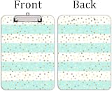 Hnogri A4 Clipboard Plastic Clipboards Low-Profile Clip Striped Gold Spots view 2