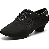 RoseMoli Women's Latin Dance Shoes Lace-up Ballroom Modern Salsa Rhythm Teaching Practice Professional Performance Dance Shoes