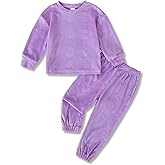 Jecson Toddler Girl Clothes Set: Soft Thick Stretchy Outfits Graphic Sweatshirts & Jogger Pants Cute Winter Home Outdoor 2-8Y