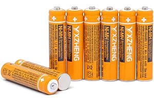 YXZHENG AAA Battery 8PCS 1.2V 550mAh Rechargeable NI-MH HHR-55AAABU Compatible with Panasonic Cordless Wireless Phone Telephone Handset DECT 6.0