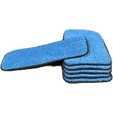 Real Clean 10 Inch Microfiber Wet and Dry Mop Pad Refills Fits 9 to 10 Inch Mop Frames(Pack of 6)