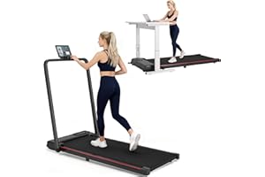 SogesHome Folding Walking Treadmill Pad with APP&Remote Control,Walking Pad with Handle Bar,3 in 1 Under Desk Treadmill with 