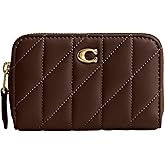 Coach Small Zip Around Card Case with Pillow Quilting