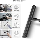 Vinabo Silicone Squeegee Shower Cleaner with Hook Black view 7