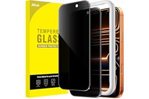JETech Privacy Screen Protector for iPhone 17 Pro Max 6.9-Inch, Anti-Spy Tempered Glass Film with Easy Installation Tool, 2-P