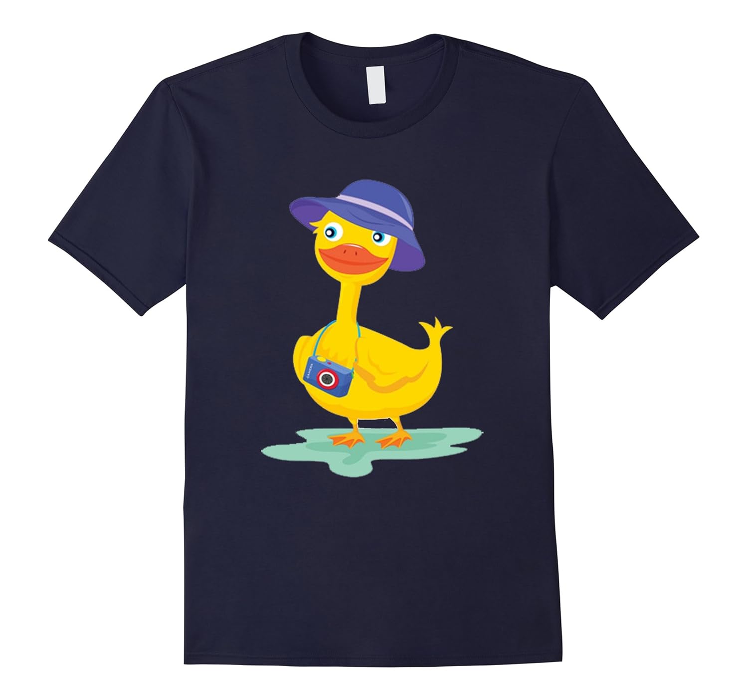 Vintage Retro Camera Duck - Photography Lover T-Shirt-Rose