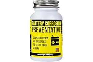 Mission Automotive 4 Oz Brush-On Oil-Based Battery Corrosion Preventative Grease - Universal Fit - Prevents Rust & Acid Fumes - Non-Drying & Non-Evaporating - Boosts Cranking Amps - Made in USA