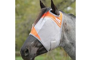 Cashel Crusader Fly Mask, Standard (Orange, Horse)