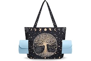 BAGYG Yoga Mat Bag Yoga Bags and Carriers Fits All Your Stuff Yoga Tote Bag with Zipper Pocket Yoga Mat Carrier Pilates Bag Take in Out Mat Easily