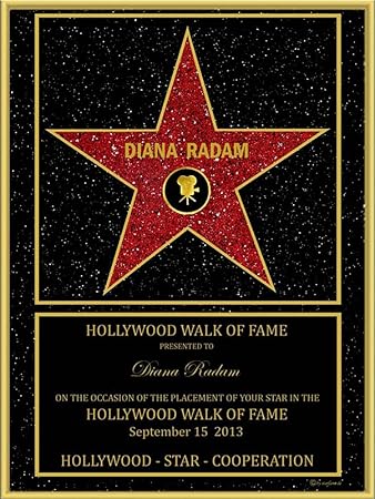 Starfame Hollywood Walk Of Fame Star Certificate Amazon De Burobedarf Schreibwaren