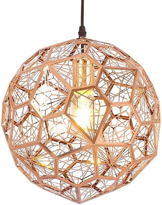 YAYY Lámpara Colgante de Globo de Acero Inoxidable Creative E27