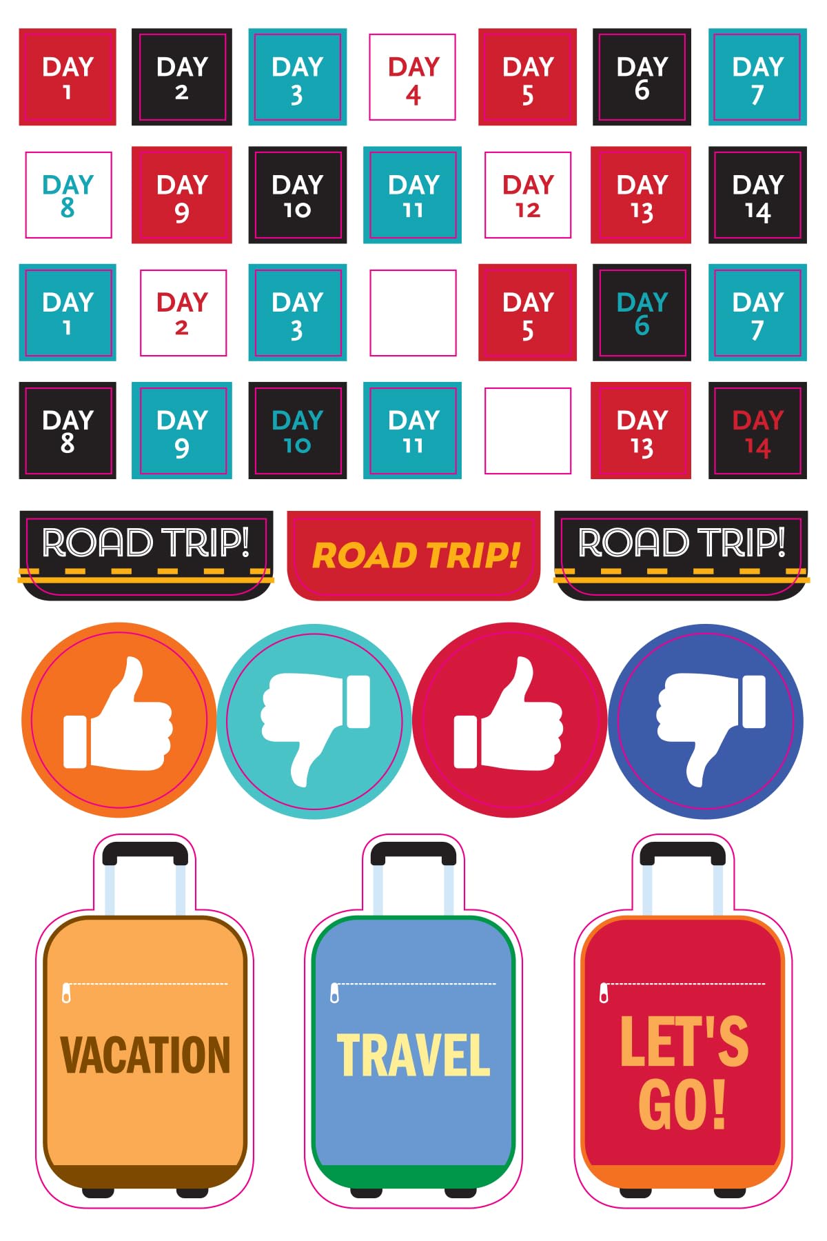 Essentials Travel Planner Stickers (set of 200+ stickers)