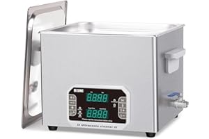 DK SONIC Professional Ultrasonic Cleaner 15L, 360W Heavy-Duty Sonic Cleaner with Timer,Heater&Touch Control, Multi-Application for Motorcycle Engines, Carburetors, Chains (Include Basket)