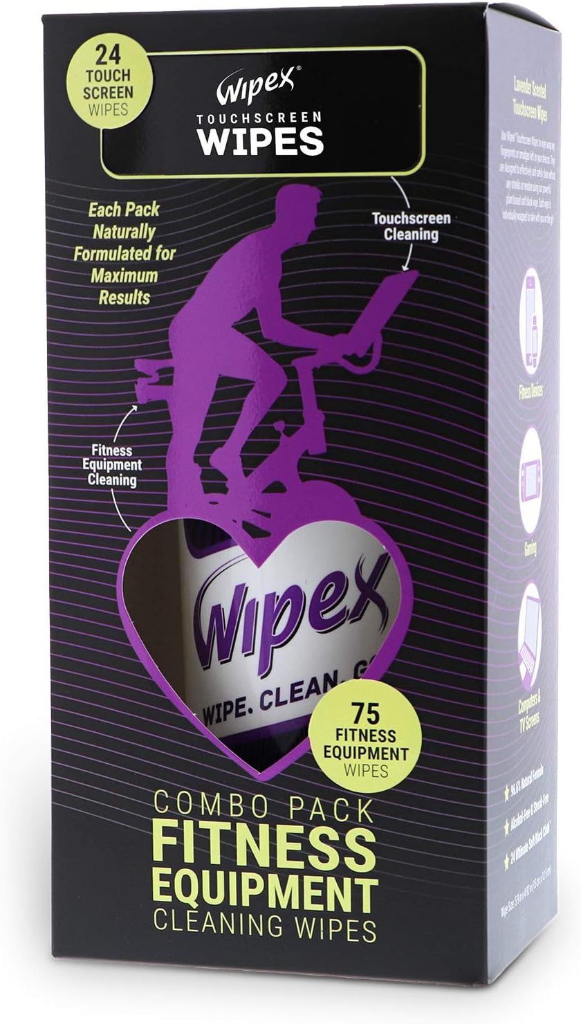 Wipex Cleaning Combo Pack for LED/LCD Screens and Fitness Equipment, Alcohol Free : Sports & Outdoors