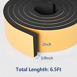 Kikerike Self Adhesive Foam Tape Weatherstrip 2In x