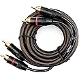 Install Link RCA Audio Cable for Subwoofer or Stereo Cable, 2-Channel, 12ft