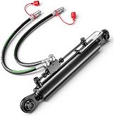 VEVOR Hydraulic Top Link Cat. 2-2 (11 in Stroke, 22-7/16 in to 33-7/16 in), Max 2900PSI Hydraulic Cylinder with 2 Hoses &amp; G3/8" Check Valves for Tractors