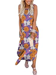 ANRABESS Women's Summer Beach Dress Floral Print