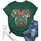 Christmas Shirts Womens Merry Christmas Shirt Santa Snowman Reindeer Graphic Tshirt Funny Xmas Holiday Vacation Tee Tops