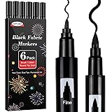 GPLMQ Black Fabric Markers - Dual Tips Fabric