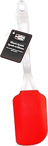 Red Silicone Spatula - Non-Stick Flexible Silicone Spatulas with Hard Plastic Handle - Dishwasher Safe - Heat Resistant up to 428ºF. By Ai-De-Chef (1-Pack, 9.75