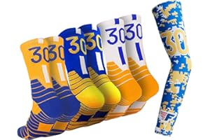Forever Fanatics Youth Boys Basketball Socks Sports Athletic Crew Socks with Basketball Arm Sleeve - Made in USA