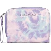 Choco Mocha Leather Girls Wallet for Kids 9-12 12-14 Wallet for Teen Girls 8-10 10-12 Girl Gift, Tie Dye-Purple