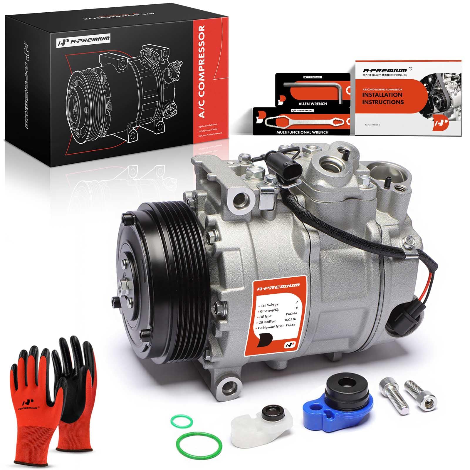 Photo 1 of A-Premium Air Conditioner AC Compressor with Clutch Compatible with Mercedes-Benz C-Class C280 2008-2009, C300 2008-2010, C350 2008-2009, GL-Class GL450 GL550, ML-Class ML500, R-Class R350 R500 & More
