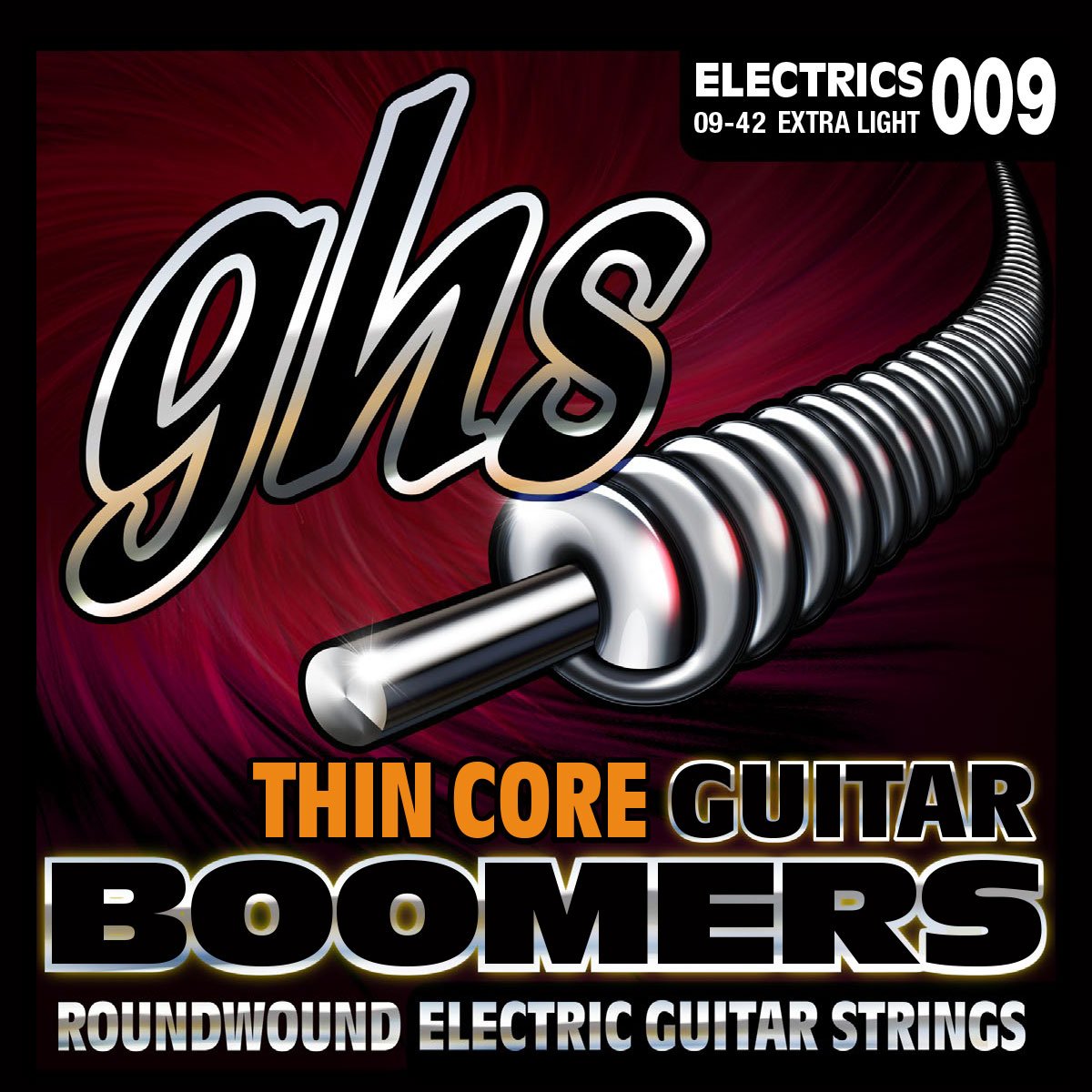 GHS TCGBXL 9 - 42 Extra Light Thin Core Boomers Guitar String Set