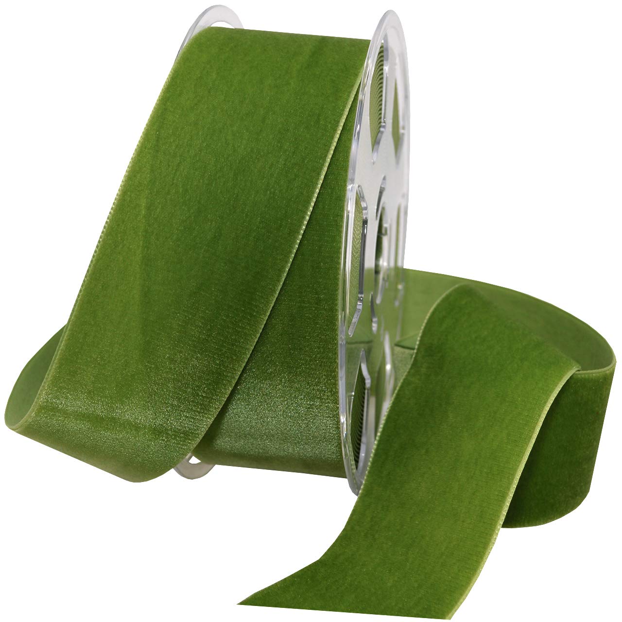 Morex Ribbon Nylvalour Swiss Velvet Fabric, 2" x 11 Yd, Willow