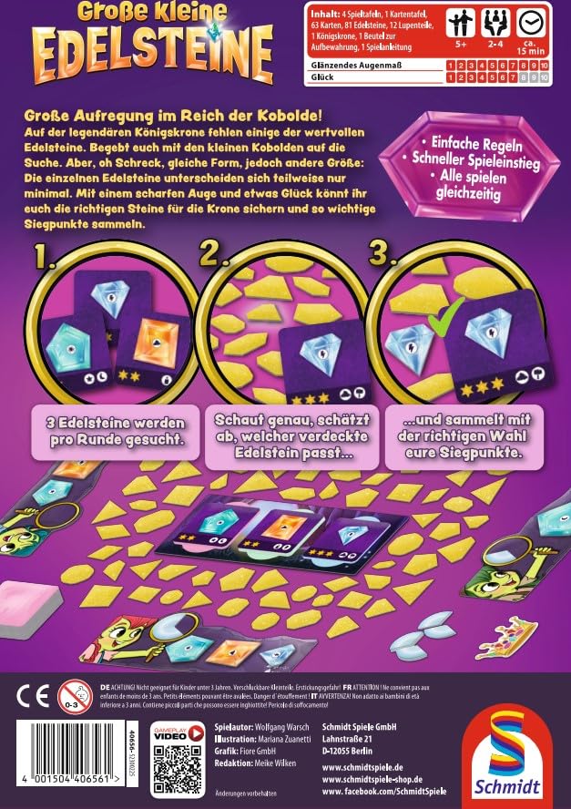 Schmidt Spiele 40656 Große kleine Edelsteine, Kinderspiel 2