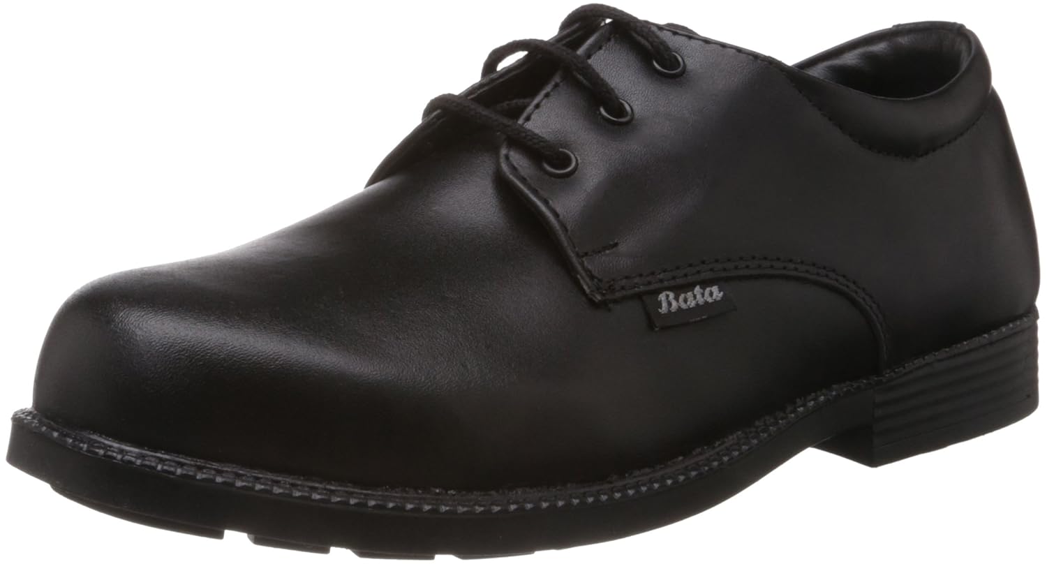 Buy BATA Boys Naughty Boy Black Leather Formals Shoes 2 UK/India (35