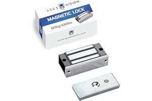 Ares Vision Mag Lock 60KG 130LBS of Holding Force Electromagnetic Commercial Lock 12V, LED Indicator When Closed NO/NC Options,for Out Swinging Single Door