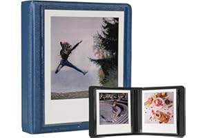 iFreak Polaroid Photo Album Book Fits For Fujifilm Instax Wide Square Picture Album, Holds Square Instant Square SQ1 SQ6 SQ10 SQ20 Camera Film Polaroid 600 i Type 3.5x4.25 inch Film (Marine Blue)