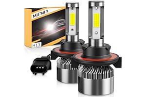 MIFMIA H13 LED Headlights Bulb, 40000LM 1000% Brighter H13 9008 LED Headlight Bulbs, 1:1 Size Non-Polarity Plug and Play, 650
