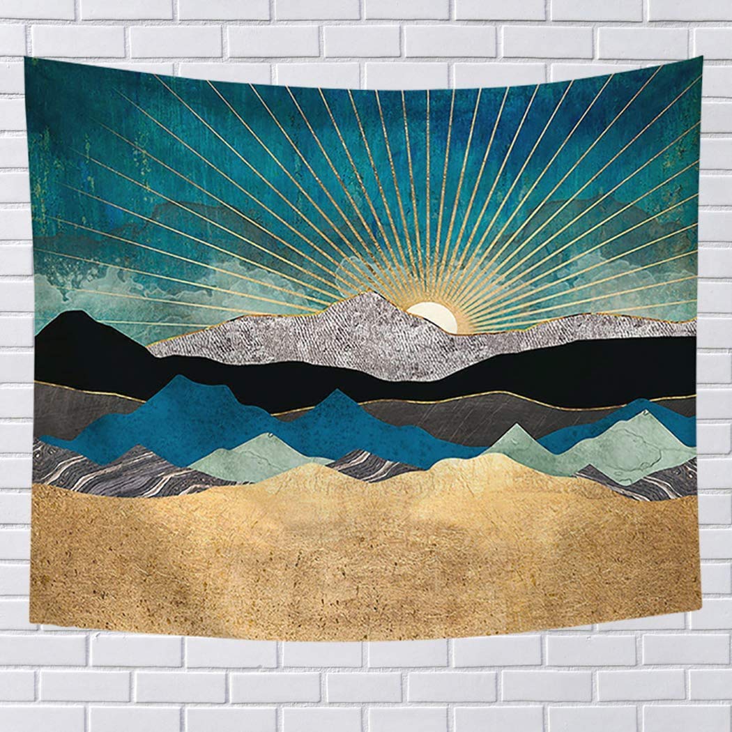 Hodeacc Nature Sunrise Landscape Tapestry Wall Hanging,Abstract Mountain Large Size Tapestries Décor Living Room Bedroom Tapestry Home Dorm Decor,78.7 x 59 inch