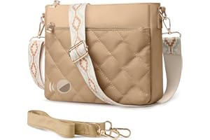 EPEDAL24 Small Quilted Crossbody Bags for Women Soft Lightweight Travel Nylon Shoulder Bag with 2Adjustable Guitar Strap