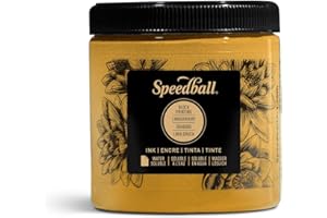 Speedball 3816 Water Soluble Block Printing Ink – Bold Color With Satin Finish AP Non-toxic 8 Fl. Oz., Copper
