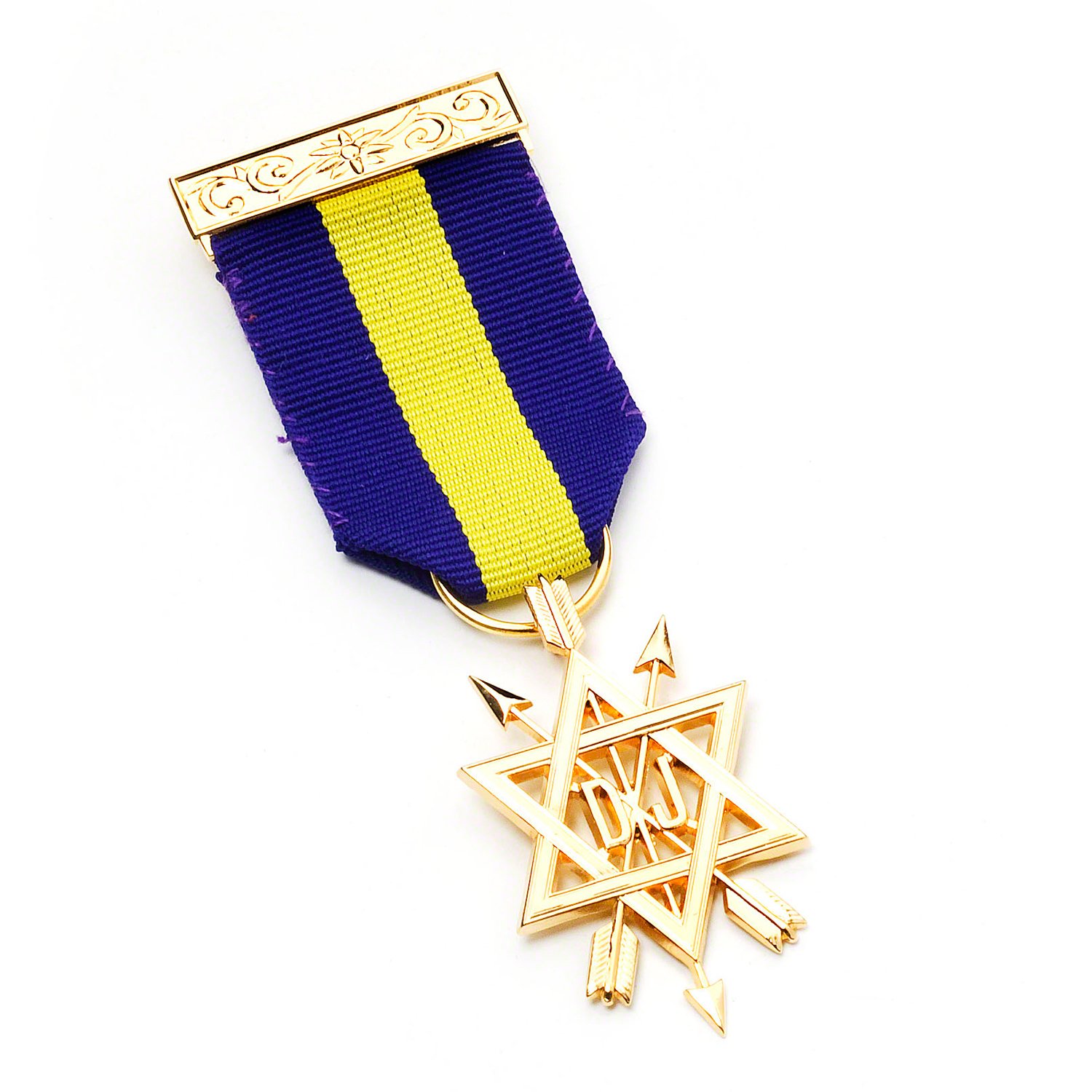 THE MASONIC COLLECTION - Order of Secret Monitor 1st Degree Breast Jewel - Gold Plated - Comes With Stick Pin Fitting - Freemason Gift for Men