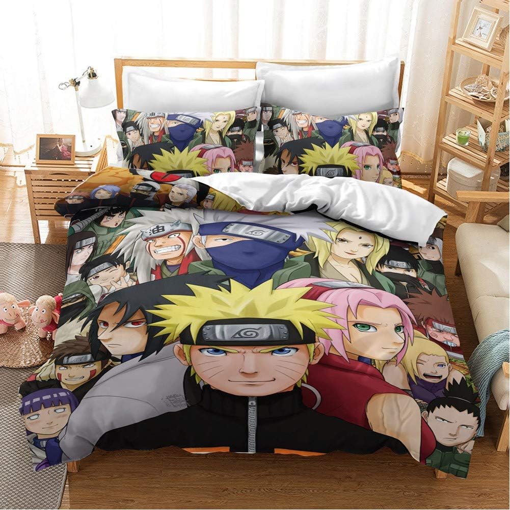 WZX Luxury Duvet Cover Sets Japan Anime Naruto Bedding Set