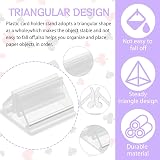 BLMHTWO 24 Pcs Card Stands Acrylic Triangle Base Display Stands Clear view 3