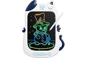 Bravokids Toys for 3-6 Years Old Girls and Boys, 8.5 inch LCD Writing Tablet Colorful Drawing Doodle Board for Kids, Educational and Learning Birthday Gifts for 3 4 5 6 7 8 Years Old Boys (White Blue)