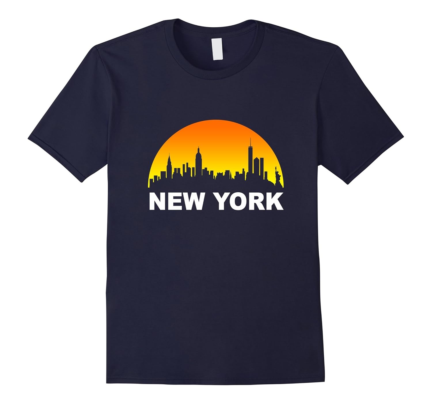 New York City Sunset Skyline Silhouette T-Shirt-ANZ